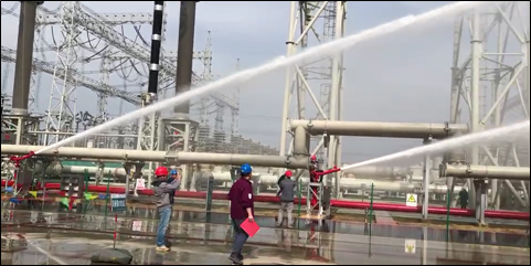 壹号娱乐开创建成电网史上大规模消防炮群的安全保障 壹号娱乐开创建成电网史上大规模消防炮群的安全保障