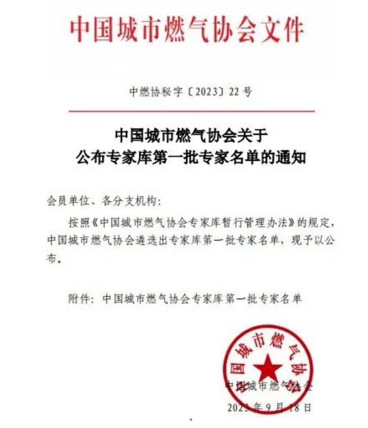 壹号娱乐子公司专家入选中燃协专家库,助力行业高水平高质量发展 壹号娱乐子公司专家入选中燃协专家库,助力行业高水平高质量发展